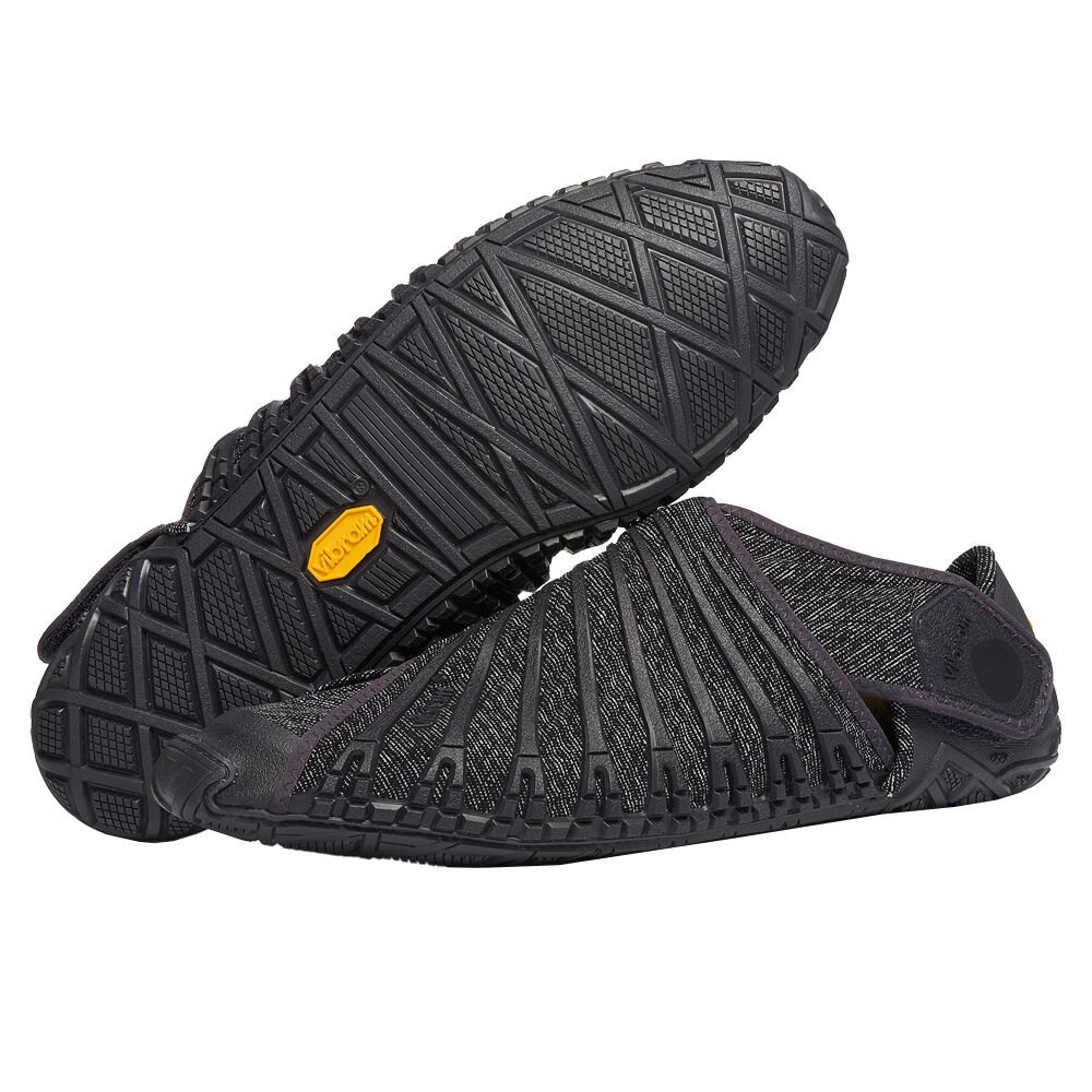 Vibram Furoshiki Mens Low - Shoes Black - TKQ930871